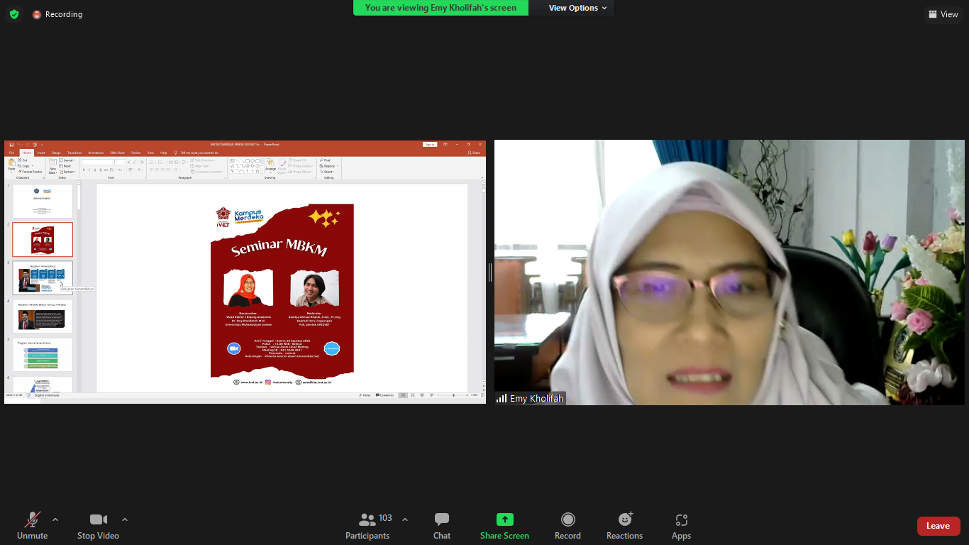 Universitas Ivet Selengarakan Seminar MBKM Undang Wakil Rektor 1 UMJ