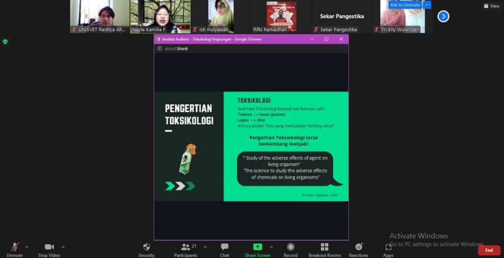 Kuliah Daring Prodi Ilmu Lingkungan Unisvet Undang Dosen Tamu