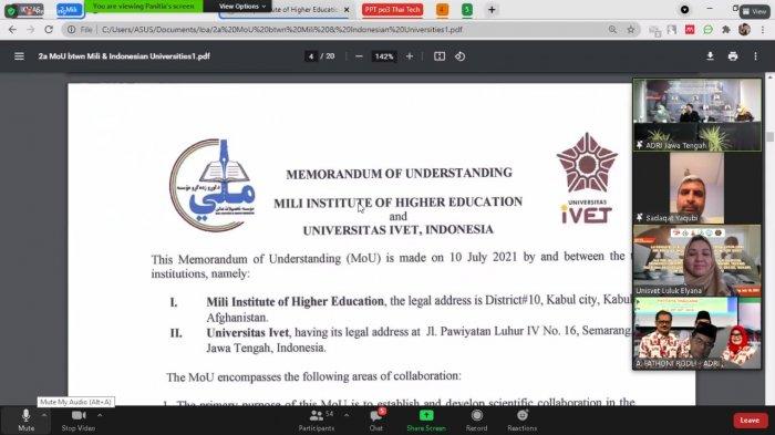 Universitas Ivet Ikuti Virtual Signing Lol, Mou, dan International Conference