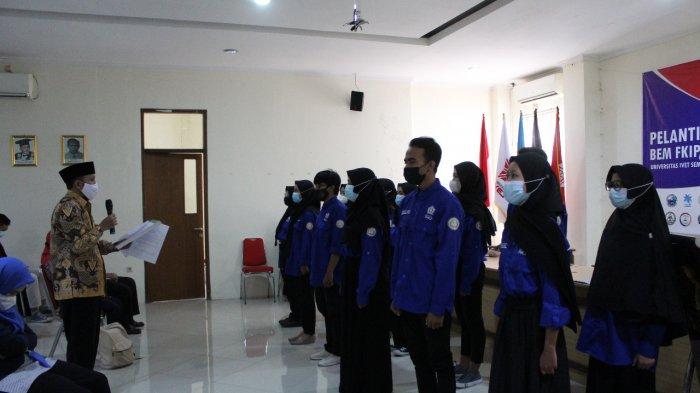 Wakil Rektor 3 Lantik Pengurus BEM & HMJ Fakultas Keguruan Ilmu Pendidikan Universitas Ivet