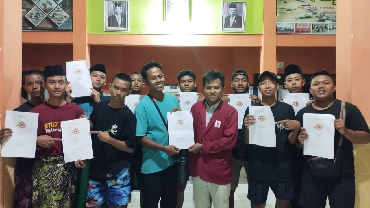 Pembuatan Animasi Pembelajaran dari Mahasiswa KKN UNISVET Untuk Karangtaruna Desa Punjul Harjo