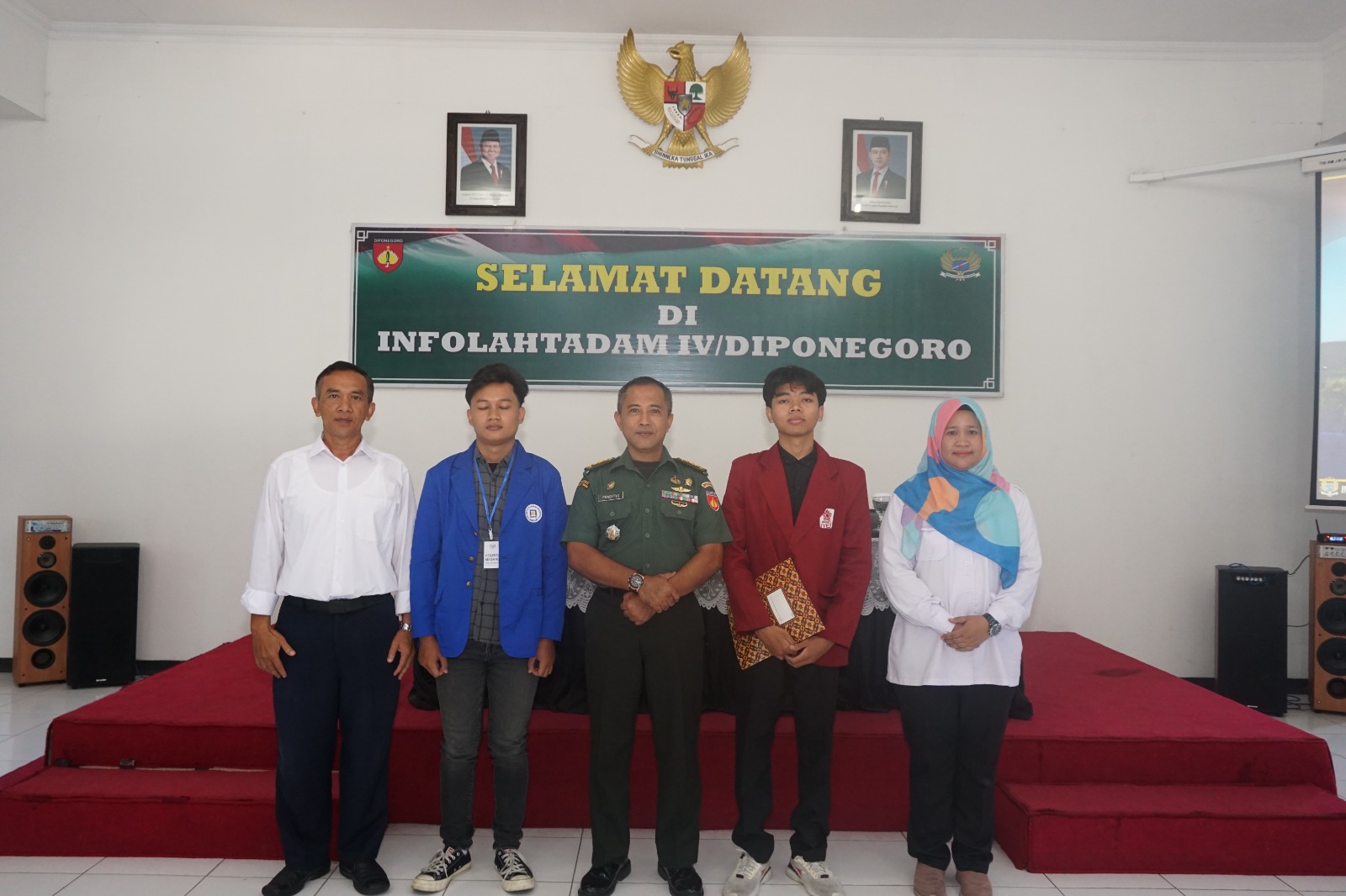 Penjemputan Mahasiswa Universitas Ivet, selesai magang di Infolahtadam IV/Diponegoro