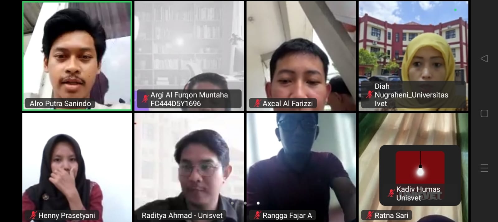 Universitas Ivet melaksanakan pemantauan program Kuliah Kerja Nyata Tematik (KKNT) melalui pertemuan daring